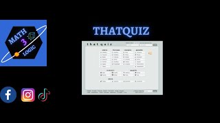 Thatquiz para estudiantes Actividades de practica y reforzamiento en matemáticas [upl. by Berny229]