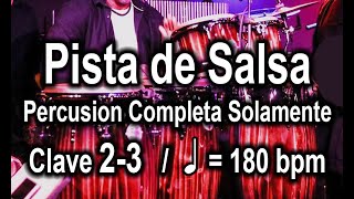 Pista de Salsa 23  Sonido profesional Percusion completa Solamente [upl. by Colman770]