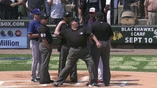 Parent ejected while exchanging lineup cards [upl. by Naujit]