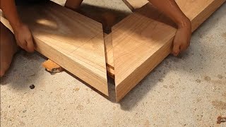 Amazing Wood Joints Techniques Of Carpenter  Making Simple Hand Cut Mitred Dovetails [upl. by Sevart716]