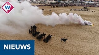 Dronebeelden van traditionele schriktraining voor paarden Prinsjesdag [upl. by Cavanagh488]