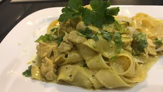 Tagliatelle poulet curryrecept [upl. by Sobmalarah404]