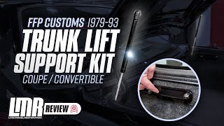 19791993 Fox Body Mustang FFP Customs Trunk Lift Support Kit  Review amp Install [upl. by Sharleen]