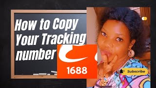 HOW TO COPY YOUR TRACKING NUMBER ON 1688 [upl. by Elleunamme508]