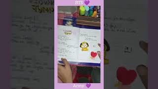 BTS hand made dairy ☺ at home 💜viral shorts BTS army  vamp mahi art and craft [upl. by Fabozzi]