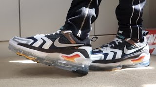 NIKE AIR VAPORMAX EVO ON FEET REVIEW Anthracite Tech Grey White Midnight Navy [upl. by Onaireves]