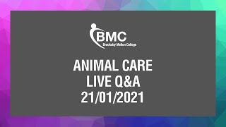 Brooksby Melton College  Animal Care Live QampA January 2021 [upl. by Leibrag]