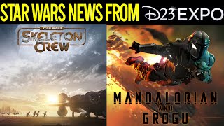 All Star Wars Announcements from D23  Skeleton Crew  The Mandalorian and Grogu [upl. by Rakia513]