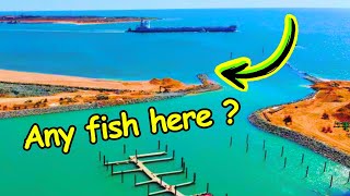 I tried fishing the new Port Hedland Marina wall But were there any fish [upl. by Forcier]