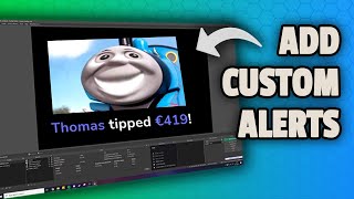 How to add alerts to OBS Studio with Streamelements follow alert tip alert subscriber alert etc [upl. by Hajed]