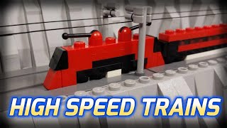 LEGO Micro High Speed Trains  Stop Motion [upl. by Mokas670]