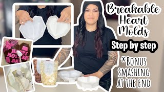 Breakable Heart Mold  How to remove different heart molds  Step by step  Breakable heart tutorial [upl. by Otes]