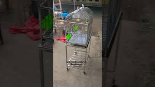 8827220018 SS cage with stand  steel ka pinjra [upl. by Aerua]