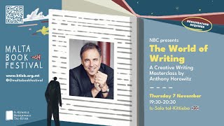 A Creative Writing Masterclass By Anthony Horowitz  Malta Book Festival 2024 [upl. by Suoicerp442]