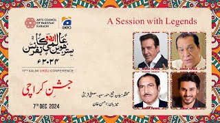 Main Hoon Karachi A Session With Legends  17th Aalmi Urdu Conference  JashneKarachi [upl. by Naman]