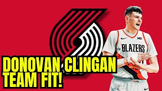 Donovan Clingan to the Portland Trail Blazers  NBA draft pick reaction and player breakdown [upl. by Chloette555]