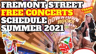 Fremont Street Free Summer Concerts 2021 Downtown Las Vegas [upl. by Ainollopa405]