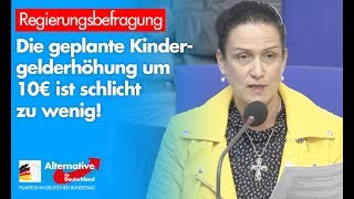 Geplante Kindergelderhöhung um 10€ ist schlicht zu wenig  Nicole Höchst  AfDFraktion im Bundestag [upl. by Warring]