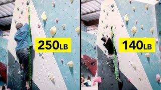 LARGER Climber with GREAT TECHNIQUE Beta Comparison [upl. by Onoitna]