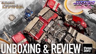 Optimus Prime Transformers Rise of the Beasts Threezero DLX Diecast Unboxing amp Review [upl. by Ahtanoj]