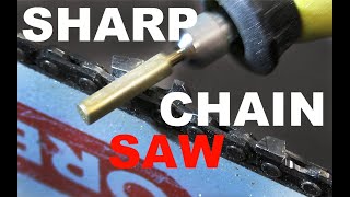 Easy chainsaw sharpening with the EzzDoo sharpener with diamond bit  580 [upl. by Isa614]