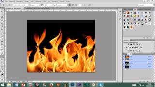 Photoshop tutorial come fare una scritta con leffetto delle fiamme [upl. by Ardrey]