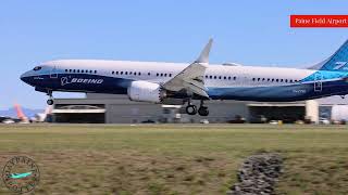 Boeing 737 Max 10 Test Flight Landing At PAE [upl. by Camile]