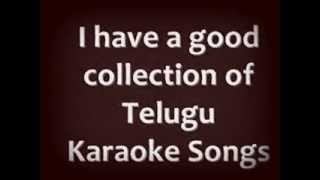 TELUGU KARAOKE SONGS  ALL KARAOKE SONGS [upl. by Cohbert]