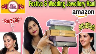 💖FestiveWedding Special Affordable amp Stylish Jewellery Haul💖 Cheapest jewellery Haul💖 Amazon Sale [upl. by Teirtza]