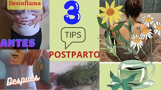 3 tips para el postparto🤱  Desinflama  Olvidate d los entuertos  relajate 🛀 [upl. by Aelrac]