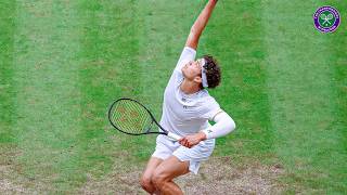 A blisteringly quick 140MPH serve 🤯  Ben Shelton  Wimbledon 2024 [upl. by Gnihc]