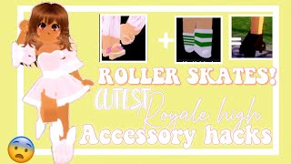 Royale high CUTEST Accessory HACKS Outfit Hacks and MORE ROLLER SKATES [upl. by Onek]