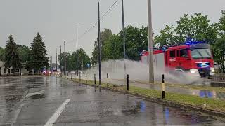 Przejazd alarmowy zastępów 481E 21222651 JRG Pabianice do alarmu z instalacji wykrywania [upl. by Ratib]