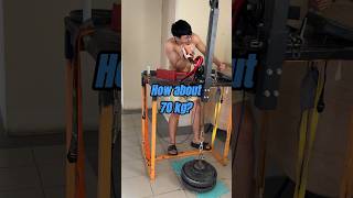 70 kg backpressure  80 kg bodyweight… Impossible or a reality armwrestling training [upl. by Einafit]