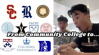 College Decision Reactions but Im a Community College Transfer [upl. by Eynenihc790]