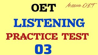 OET LISTENING PRACTICE TEST 3  Harry Davis  Gail kennedy Patient  oet listening oet [upl. by Akimak]