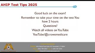 AHIP Test Tips 2025 [upl. by Kwon]