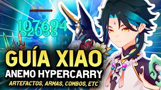 GUÍA de XIAO ACTUALIZADA 2024  Artefactos Armas Equipos y más  Genshin Impact 44 [upl. by Noleta]