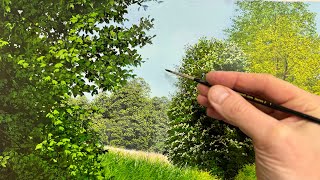 How to paint up close foliage  Is the technique different [upl. by Aitital]