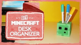 Minecraft Slime Desk Organizer DIY [upl. by Meng66]