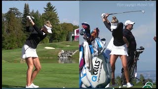 Nelly Korda Golf Swing MidIron downtheline amp faceon Evian Championship Sept 2018 [upl. by Georgeta]