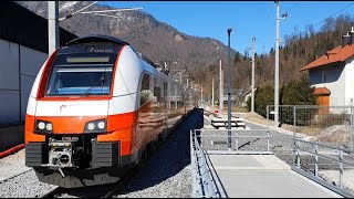 REX 3416  Durchfahrt im Bahnhof Bad Goisern Jodschwefelbad [upl. by Emelia]