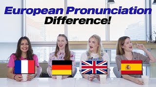 British French German Spanish Pronunciation Differences [upl. by Acyre]