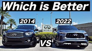 2022 Infiniti QX60 vs 2014 Infiniti QX60  Specs and Test Drive Review [upl. by Aninep]