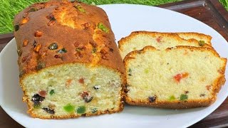 Bakery Style Fruit Cake Recipe ❤️  Soft Spongy and Delicious Fruit Cake 🍰  Vanilla Fruit Cake [upl. by Adelpho]