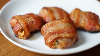 How to make Hors DOeuvres Bacon wrapped Jalapeño Poppers [upl. by Nonnel351]