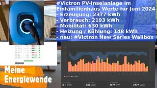 Victron PV Insel 2377 kWh Erzeugung 062024 [upl. by Nanci]