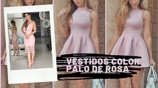 VESTIDOS COLOR PALO DE ROSA LINDOS Y ELEGANTES EN VARIOS ESTILOS Y DISEÑOS MODA 2022 [upl. by Anitra]