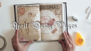 April Journal Daily Task Pages Scrapbook Style [upl. by Akirahc199]