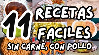 ✅11 RECETAS FACILES CON POLLO🍗🐔🐓 parati mihogardulcehogar fyp recetassincarne recetasconpollo [upl. by Eanahs]